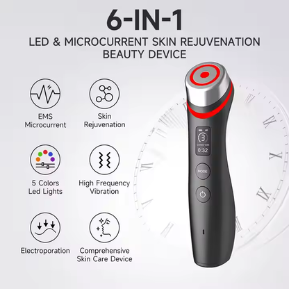 Bareliss AgeErase Pro: 6-in-1 Skincare Wand, Red Light Therapy, EMS, Rejuvenation & Massage